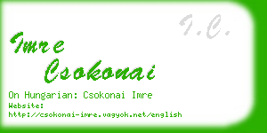 imre csokonai business card